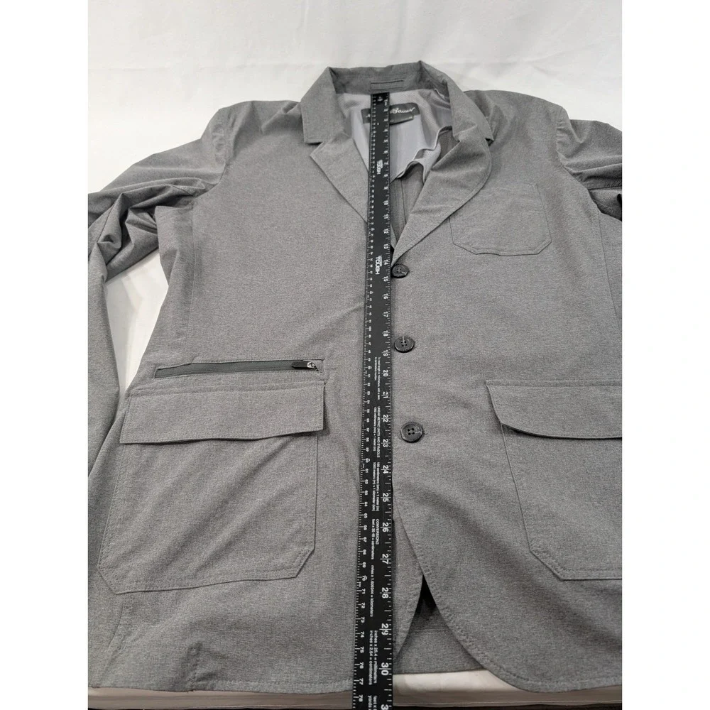 Eddie Bauer Blazer Men's Size 46 Gray Travel Stretch Blazer Jacket‎ Excellent
